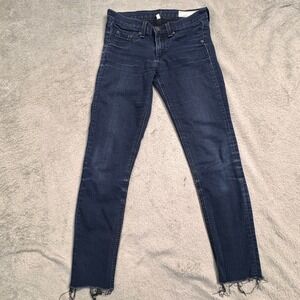 Rag Bone Jean‎ Women 25 Midnight Blue Legging Raw Hem Skinny Jeans